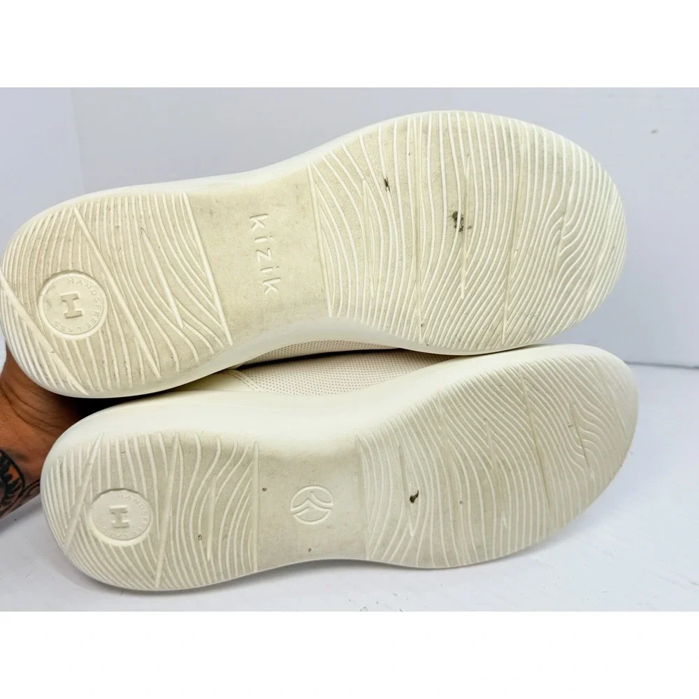 Kizik Madrid Eco Knit Hands Free Sneakers Men's 9 Women's 10.5 Cream